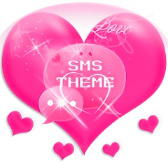 Pink Love Theme GO SMS Pro